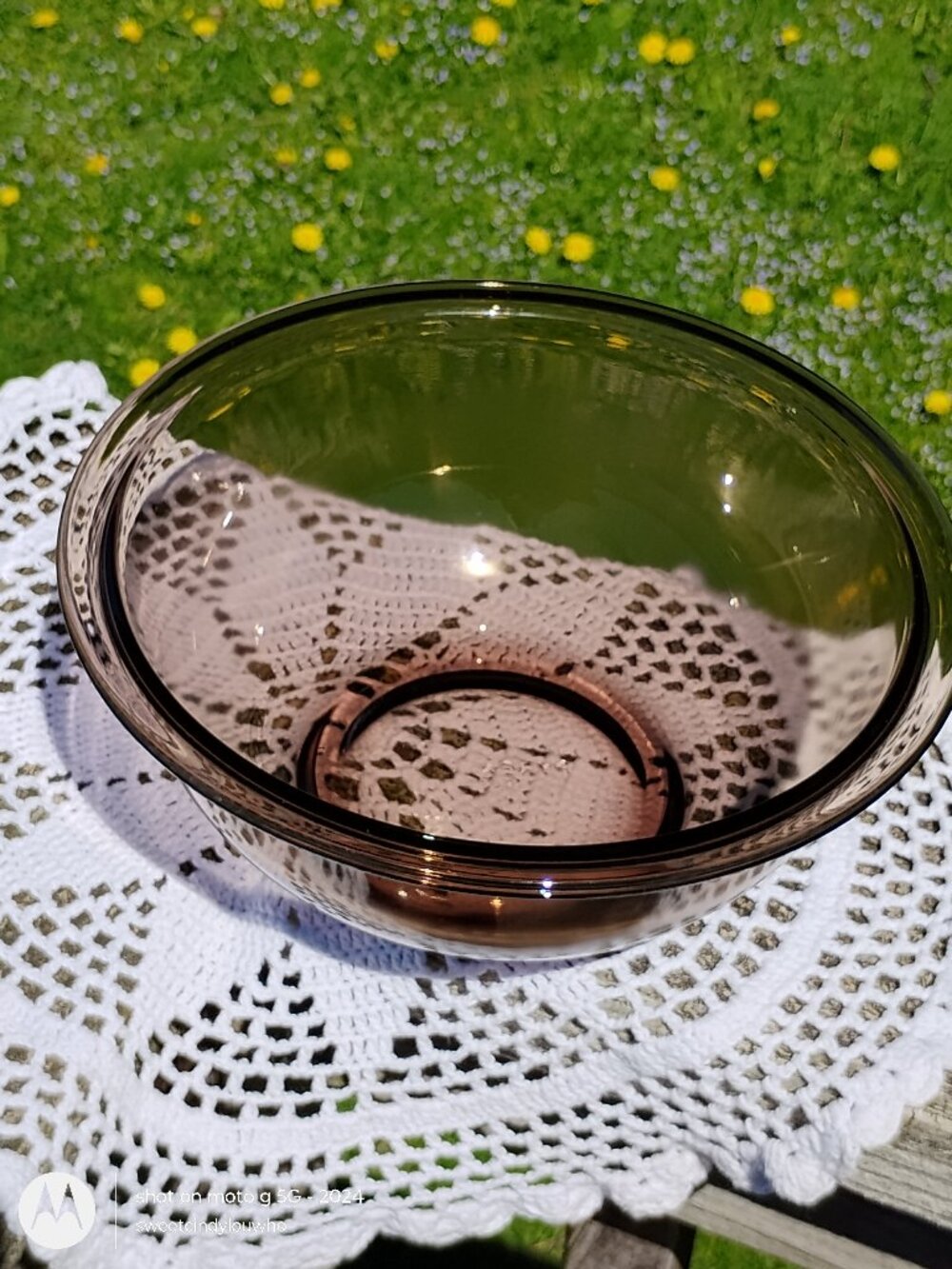 vintage Pyrex #323 1.5 liter amber brown small mixing bowl likely  1970s-80s